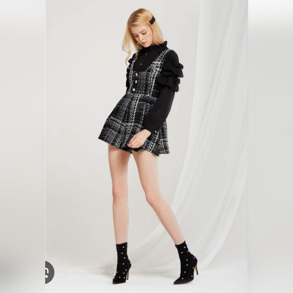NWT storets - Yuri Tweed Vest Romper